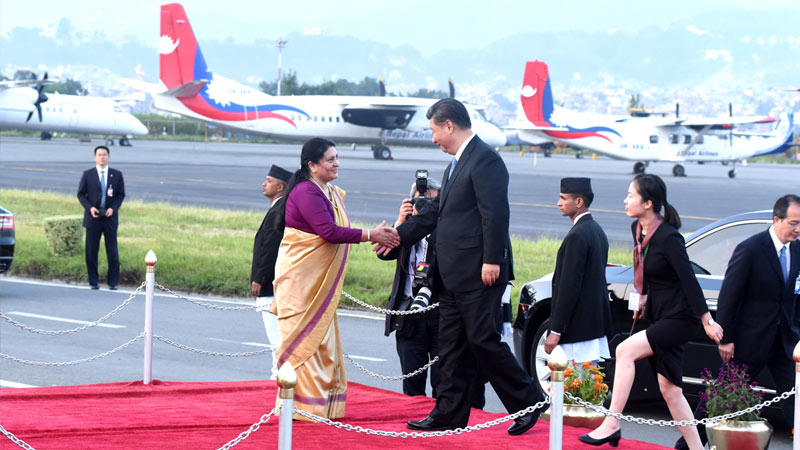 Bidya Devi Bhandari, Xi Jinping, tia
