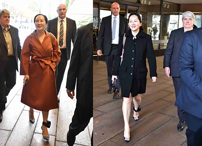 Huawei Chief Financial Officer, Meng Wanzhou, enters the British Columbia Supreme Court on September 23, 2019 and leaves on September 24, 2019, in Vancouver, Canada