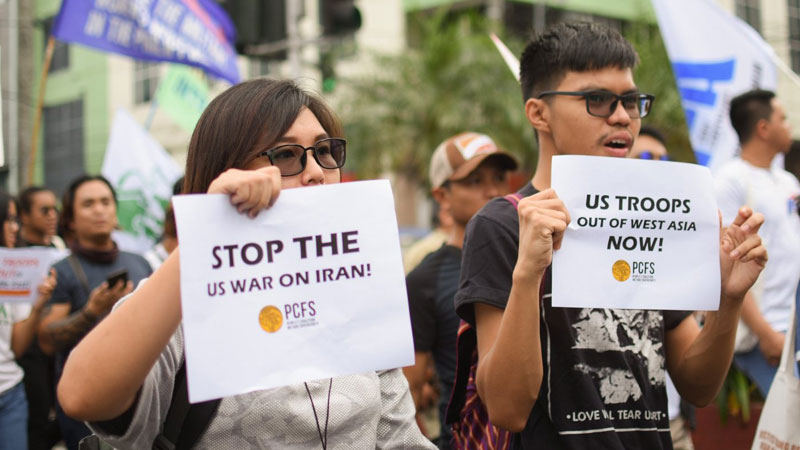 no war on iran, pcfs, ilps