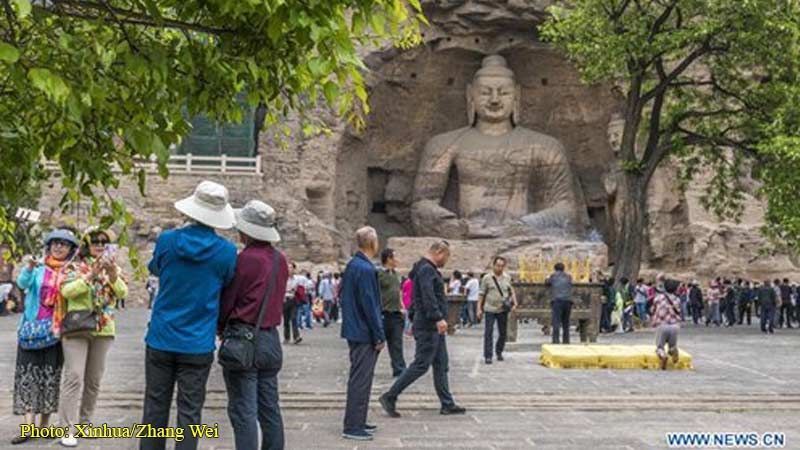 the Yungang Grottoes in Datong, north China's Shanxi Province.