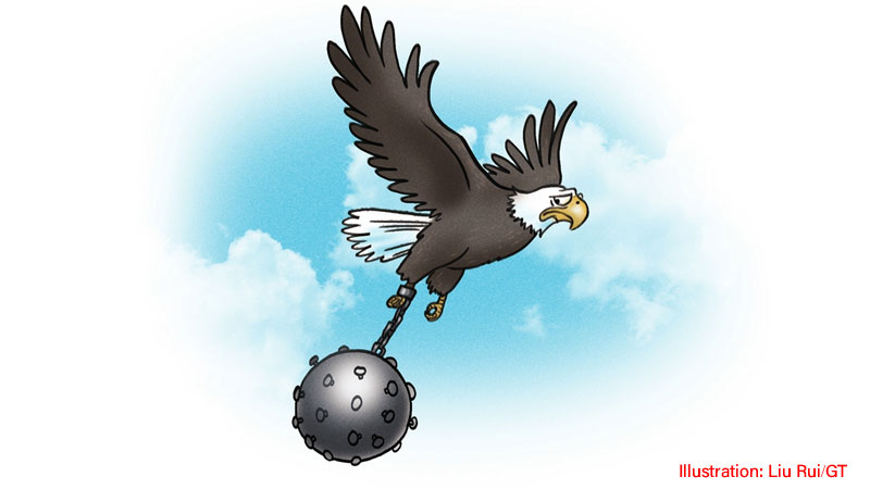 US Decline, USA, eagle, nail ball,
