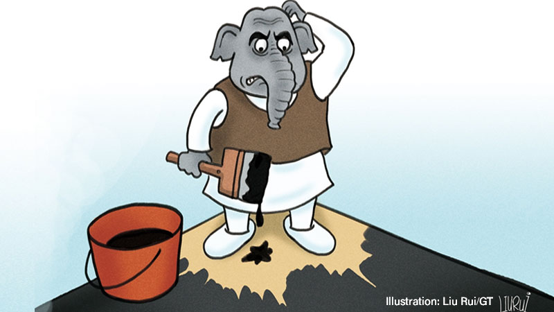 China-India, Indian Elephant, cartoon