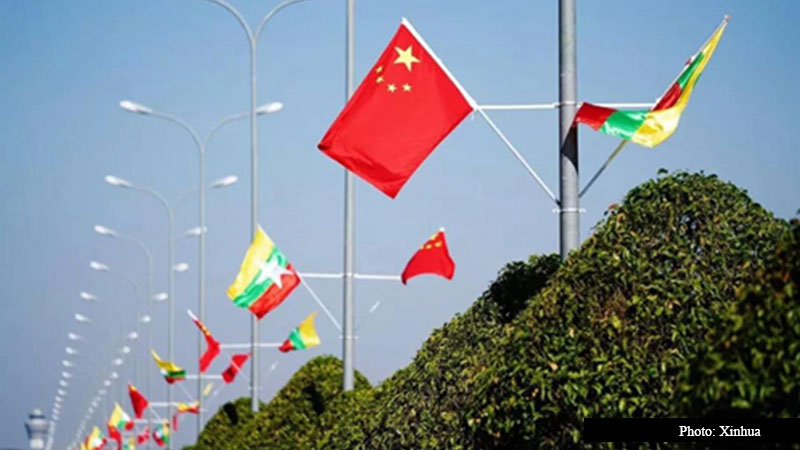 China-Myanmar, China, Myanmar, flags