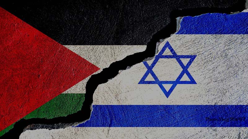 israel-palestine conflict, flag, break