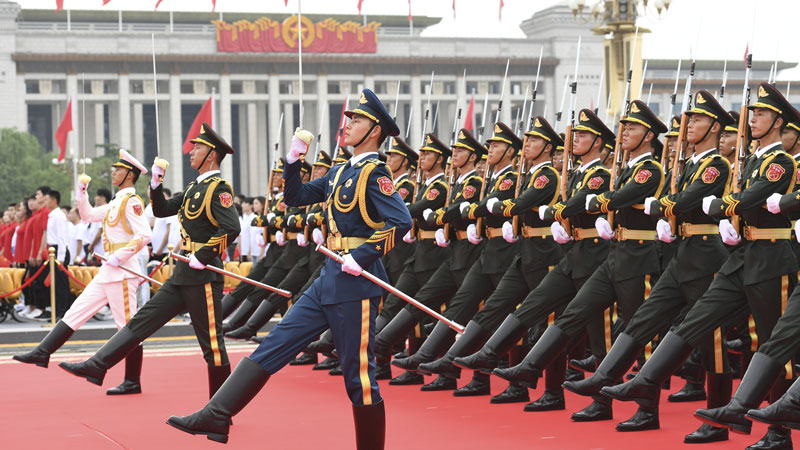 national flag guards, national flag raising ceremony, cpc, july 1,