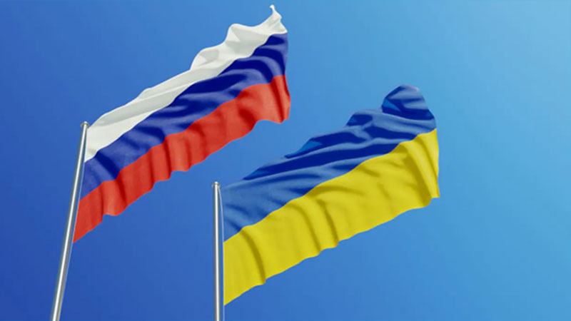 Russia, Ukraine, Flag