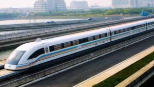 The ultra-high-speed maglev train running in a low vacuum pipeline is successfully tested in Central China's Shanxi Province. Photo: CASIC