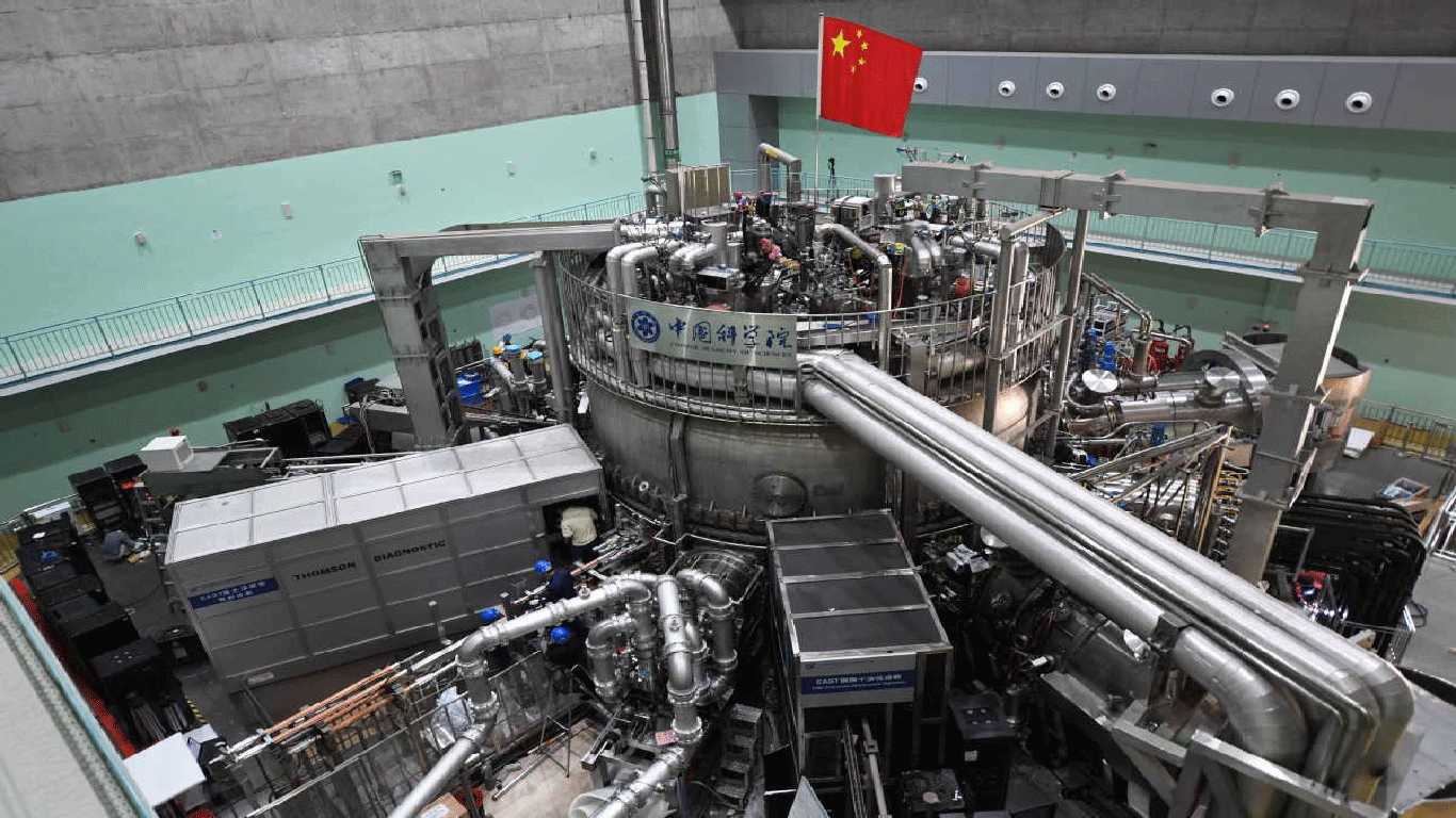 A view of the experimental advanced superconducting tokamak (EAST), or the Chinese "artificial sun", in Hefei, Anhui province, April 28, 2021. [Photo/Xinhua]