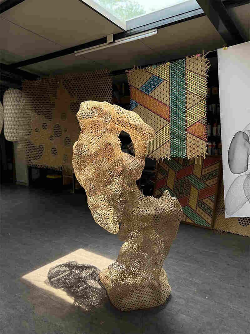 A bamboo weaving decoration Zhuyun Workshop