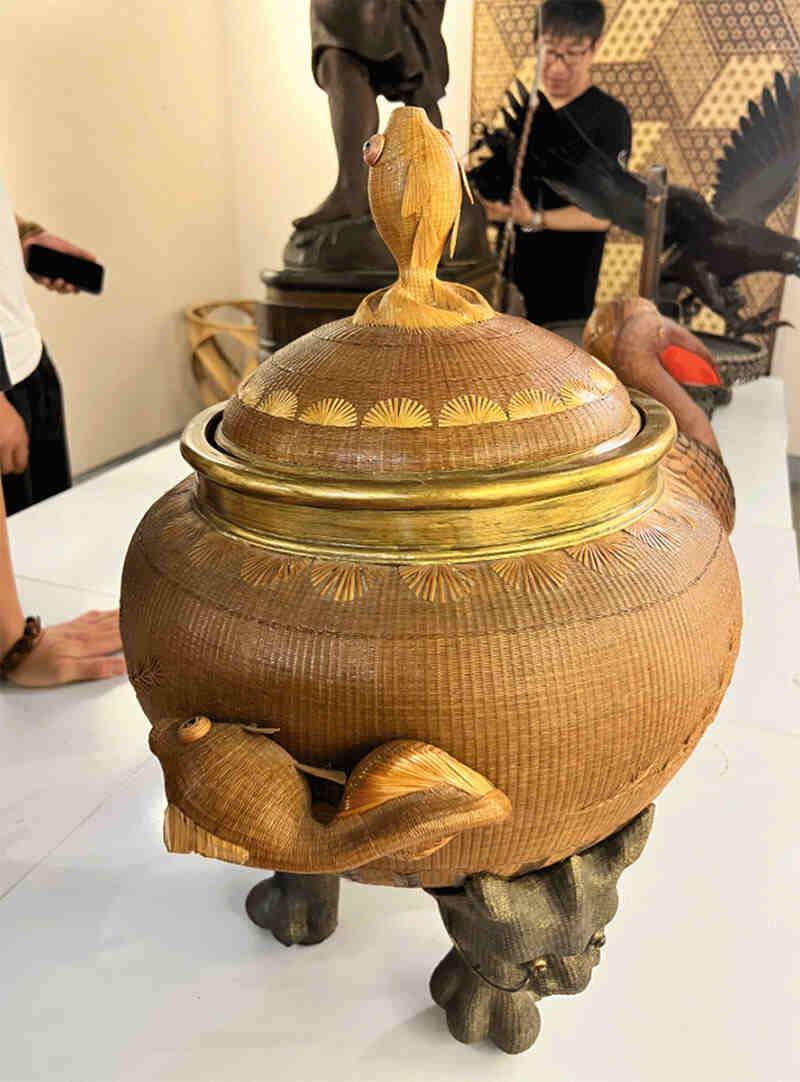 A bamboo weaving handicraft at the Zhuyun Workshop Photo: Pang Yue/Global Times