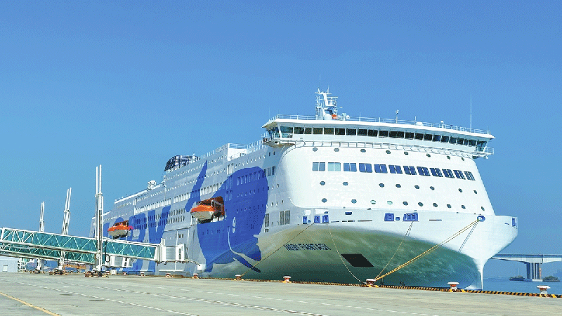 The world's largest ro-ro passenger ship "MOBY" manufacutured by Guangzhou Shipyard International Co (GSI) Photo: Courtesy of GSI