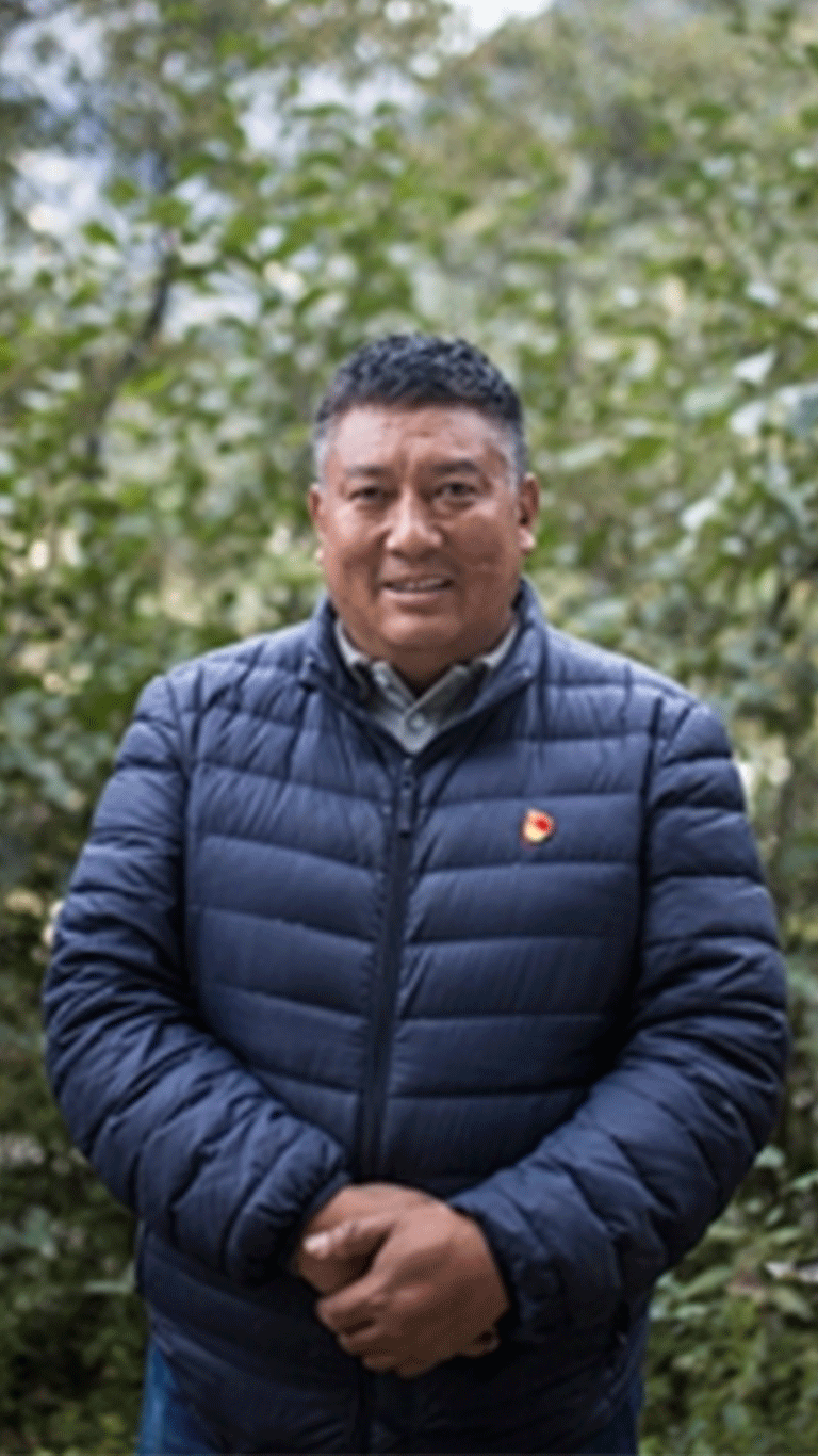 Kelzang Tenzin has been guarding the border for over 30 years. Now, he also serves as the deputy secretary of the Le Monpa Ethnic Township Party Committee and chairman of the local People's Congress.Photo: Shan Jie/GT