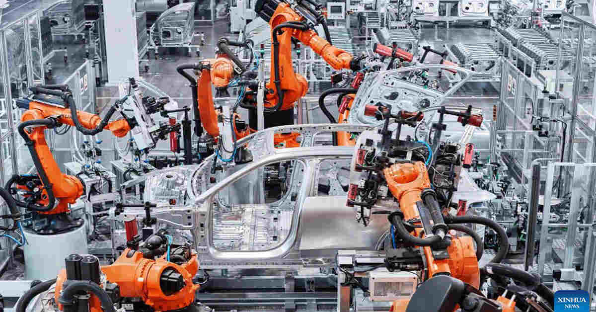 NEVs - Photo taken on Oct. 10, 2023 shows the NIO Second Advanced Manufacturing Base in Hefei, east China's Anhui Province.