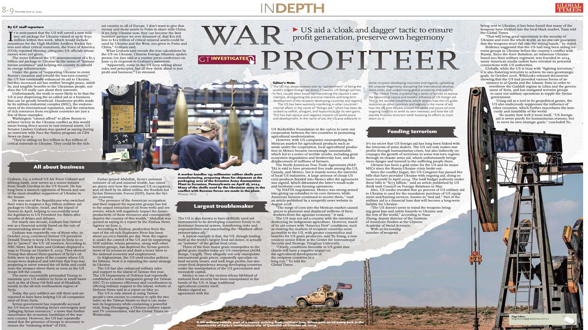 War Profiteer, Global Times