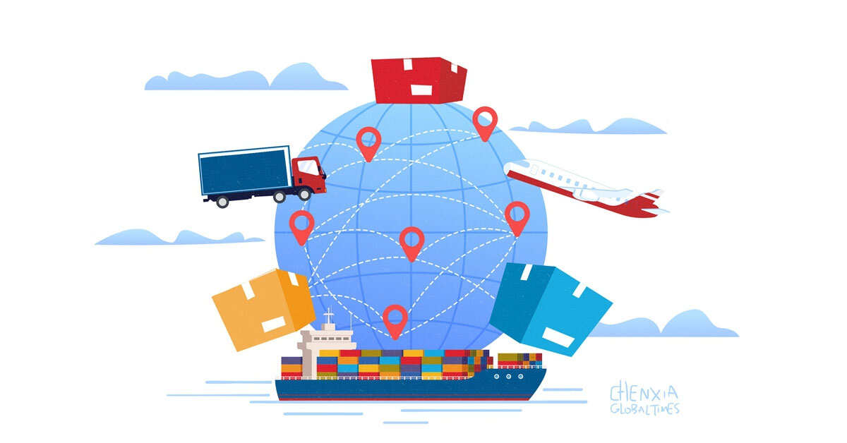 China-ASEAN FTA upgrade key for regional development. Illustration: Chen Xia/GT