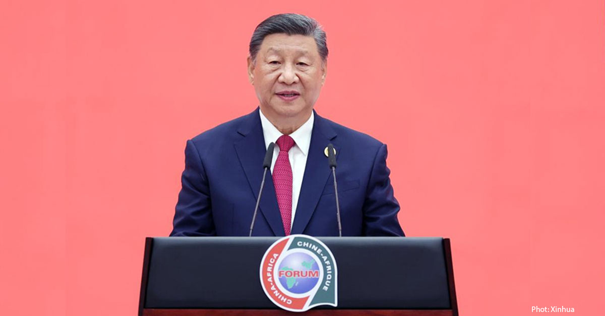 Chinese President Xi Jinping addresses a welcome banquet for international guests attending the 2024 Summit of the Forum on China-Africa Cooperation (FOCAC) at the Great Hall of the People in Beijing, capital of China, Sept. 4, 2024. Xi and his wife Peng Liyuan hosted the banquet here on Wednesday. [Photo/Xinhua]