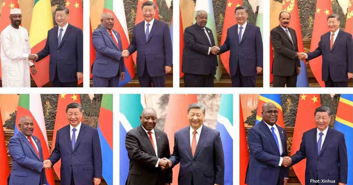 Images from Chinese President Xi Jinping's meetings with a succession of African leaders on Monday. Images: Xinhua.