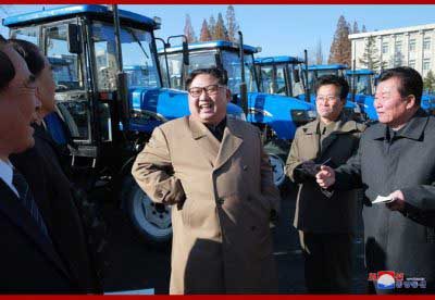 Kim Jong Un Visits Kumsong Tractor Factory