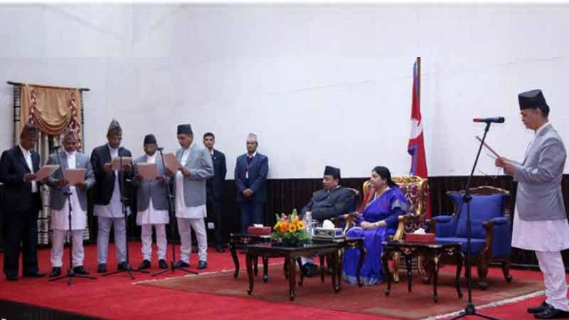Oath program of the new-nominated chairs of the five constitutional commissions